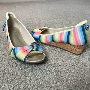 Anne Klein Sport rainbow stripe wedge (size 6)